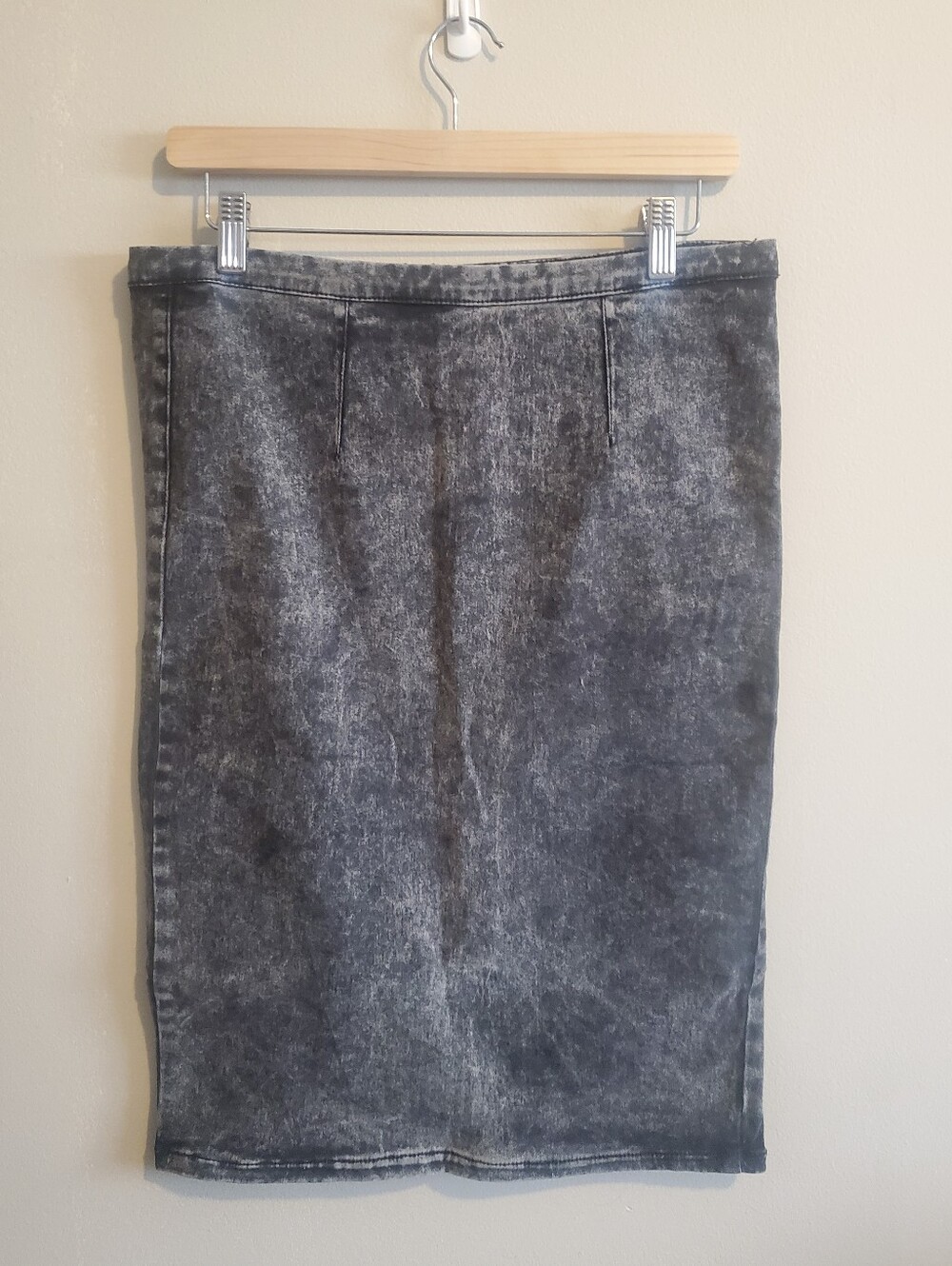 Stretch Denim Pencil Skirt